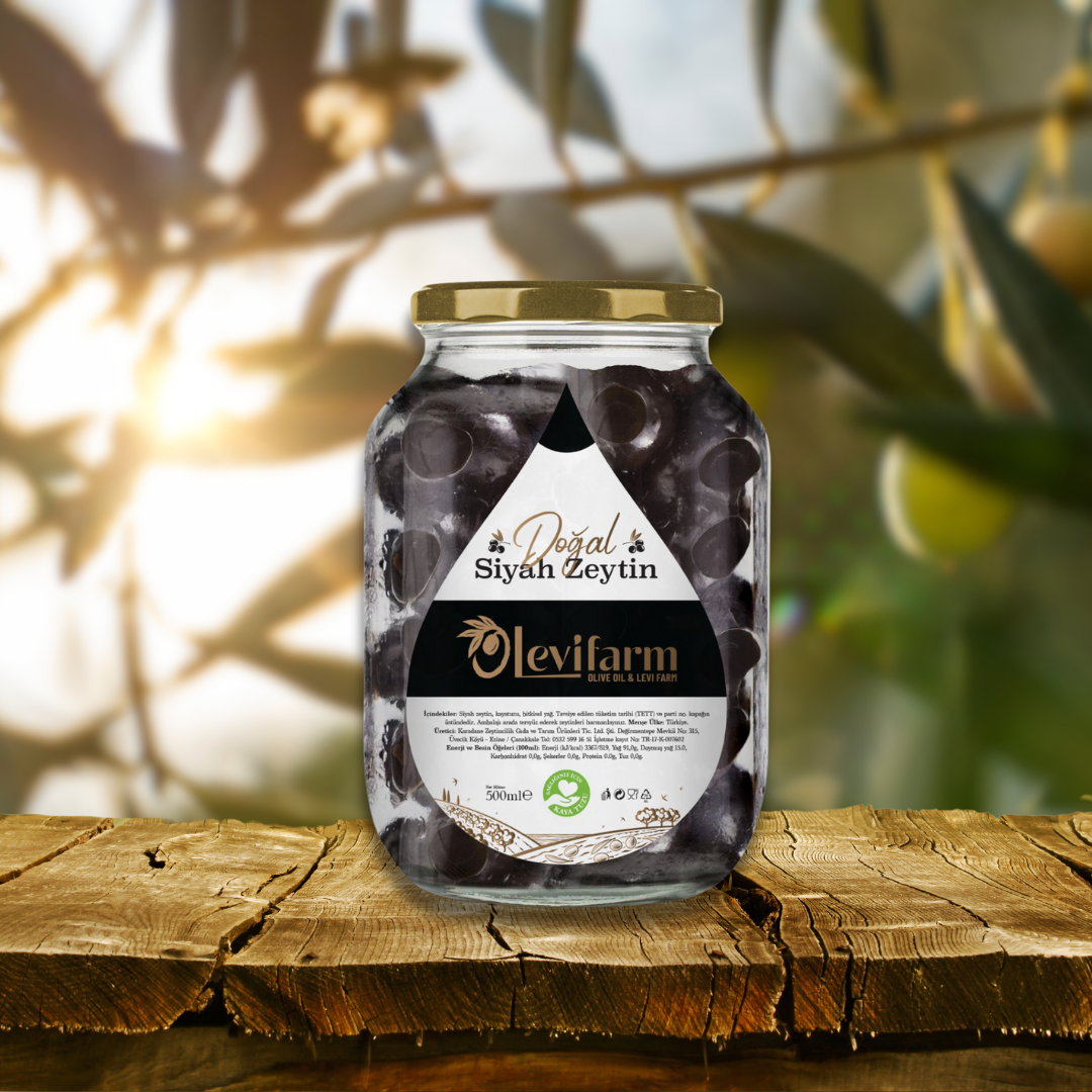 Levi Farm Doğal Siyah İnce Zeytin 500gr